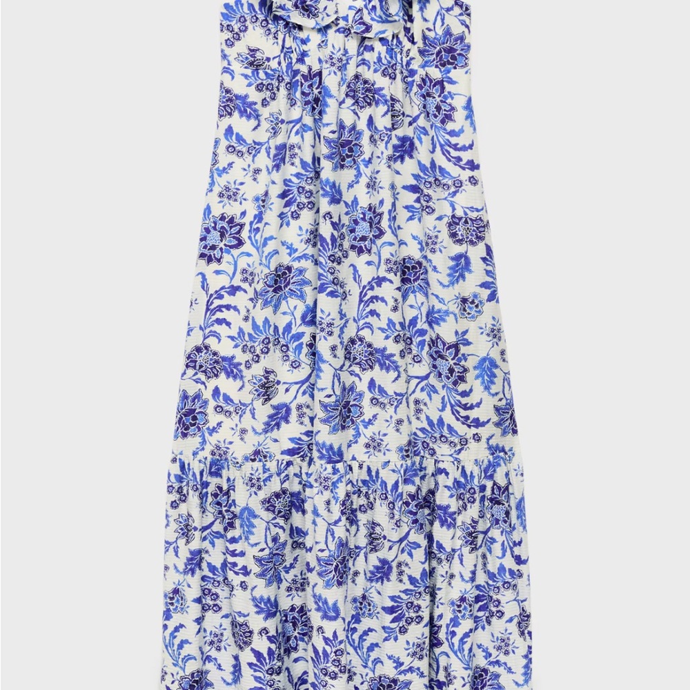 Mango Blue Floral Maxi Dress